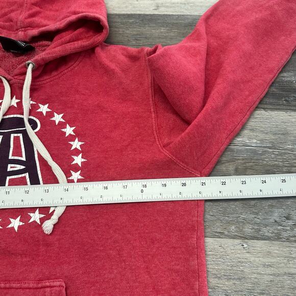 J‎ America Red Mens M Fleece Pullover Barstool Sports Logo Sweatshirt Hoodie - Picture 6 of 9